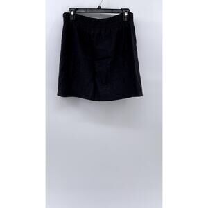 J.CREW Women's Black Solid Smocked Waist Pull-On Casual A-Line Mini Skirt SZ 00